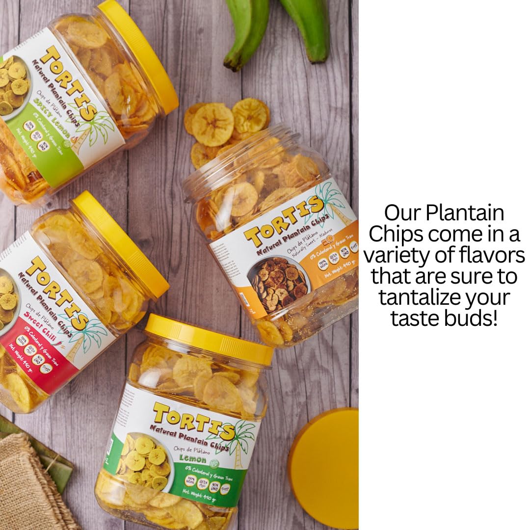 Plantain Chips, Healthy Snacks, 100% Natural, Non-Gmo, Gluten Free, Banana Chips, Chifles, 15.87 Ounces (Sweet Chili)