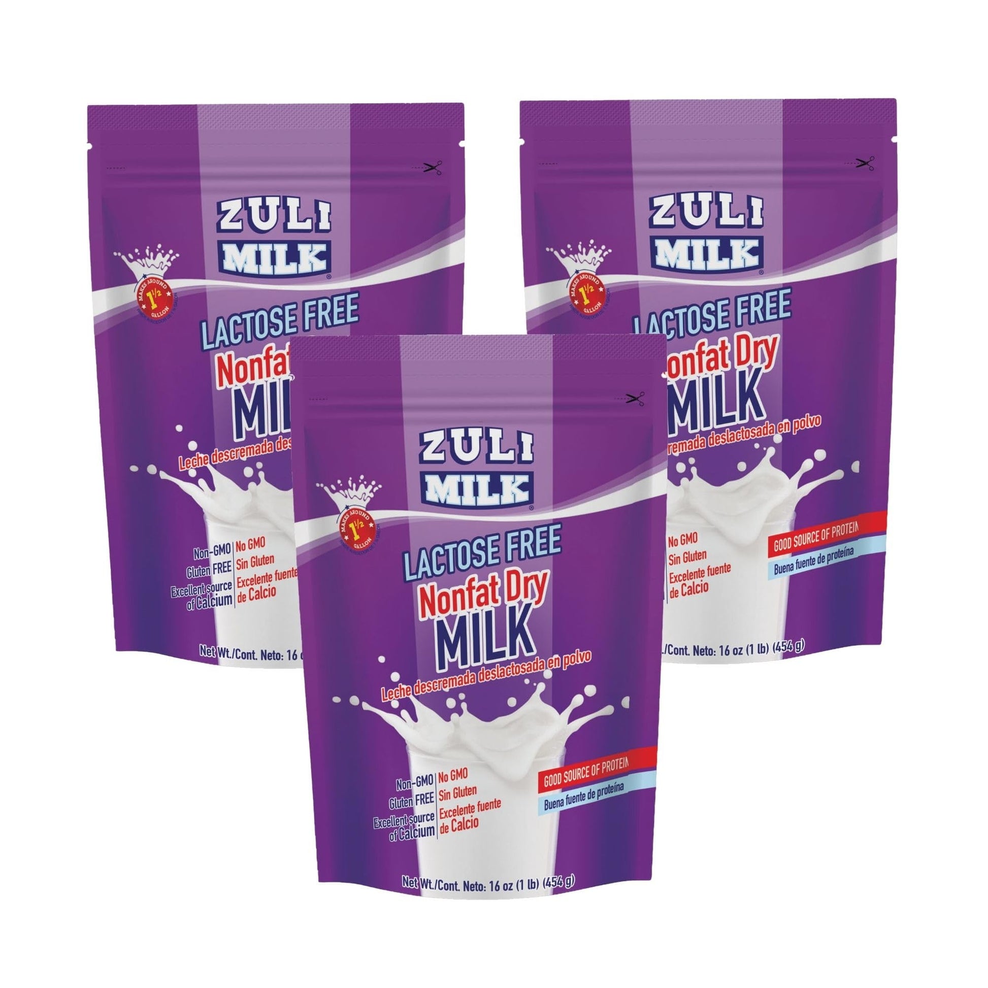 Nonfat Dry Milk Powder for Baking & Coffee 16oz - Fat Free & Lactose Free Milk for Adults, Non-GMO, rBST Hormone-Free, Good Sour