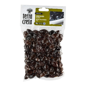 Terra Creta Olives | Kalamata Greece | 250g package (250g, Dried Black)