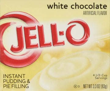 Jell-O Instant Pudding & Pie Filling, White Chocolate, 3.3-Ounce Boxes (Pack Of 4)