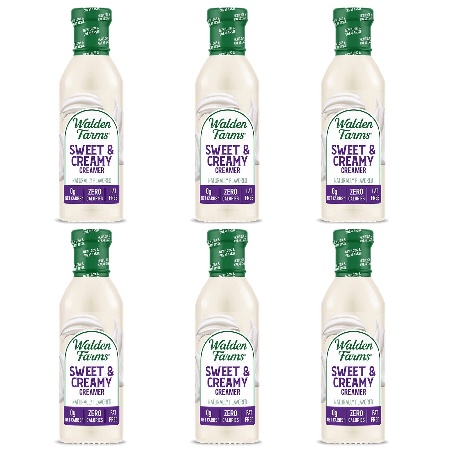 Walden Farms Sweet Cream Coffee Creamer, 12 Oz. Bottle, Fresh Flavored Non-Dairy Milk Substitute, Natural And Organic Liquid, Gl