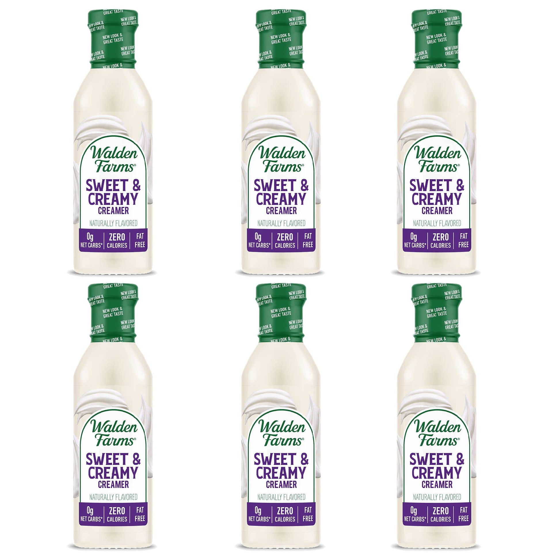 Walden Farms Sweet Cream Coffee Creamer, 12 Oz. Bottle, Fresh Flavored Non-Dairy Milk Substitute, Natural And Organic Liquid, Gl