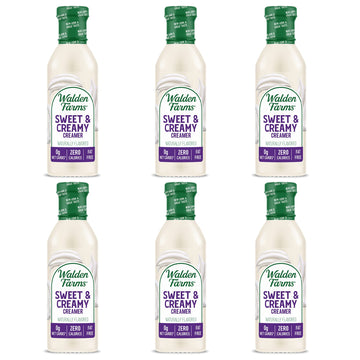 Walden Farms Sweet Cream Coffee Creamer, 12 Oz. Bottle, Fresh Flavored Non-Dairy Milk Substitute, Natural And Organic Liquid, Gl
