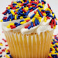 Ncs Red, Yellow, And Dark Blue Edible Jimmies Sprinkles, 8 Ounces - Great For Cupcakes, Cookies, Cakes, Cakes Pops, Donuts