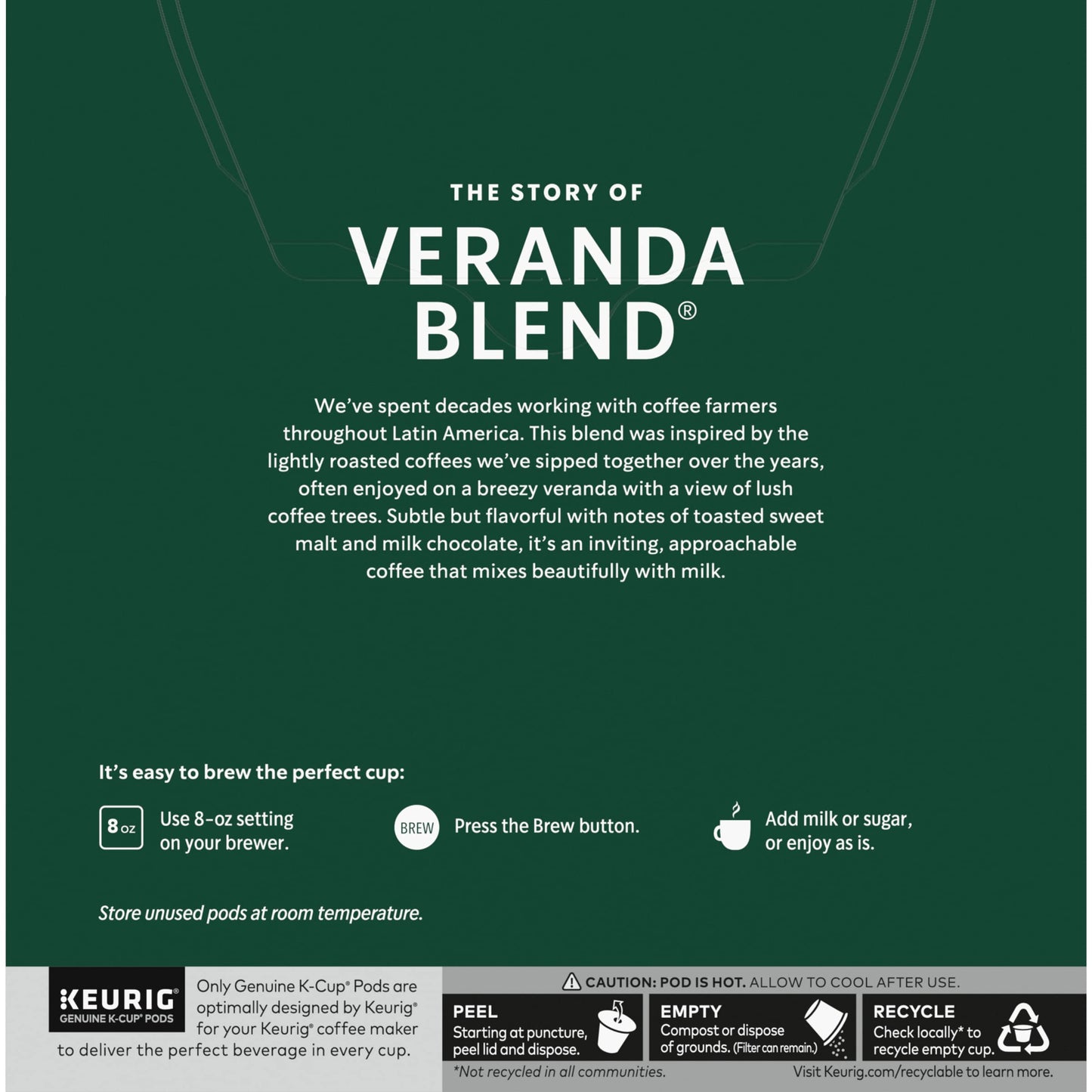 Starbucks Veranda Blend Blonde K-Cup Pods for Keurig, 160 Count, 32 Count (Pack of 5)