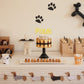 1 Pcs Four Cake Topper Gold Glitter 4 Years Old Birthday Dog Paw Cake Pick For Puppy Dog Let'S Pawty Theme Kids Boys Girls 4Th B