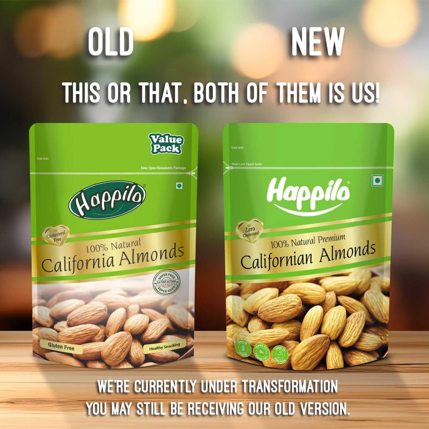 Happilo 100% Natural Premium Californian Almonds Value Pack Pouch, 500 G