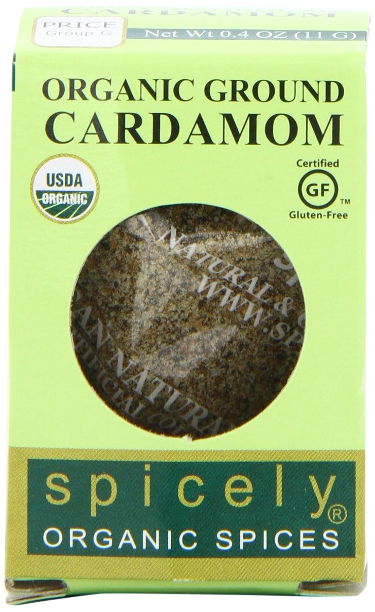 Spicely Organic Cardamom Ground, 0.4 Ounce (Pack of 6)