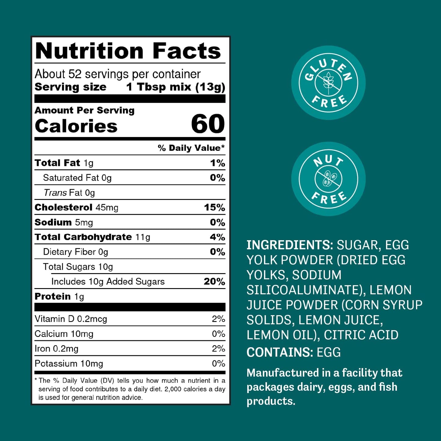 Judees Lemon Curd and Mousse Mix, Gluten-Free, 24 Ounce, Nut-Free, Made in USA
