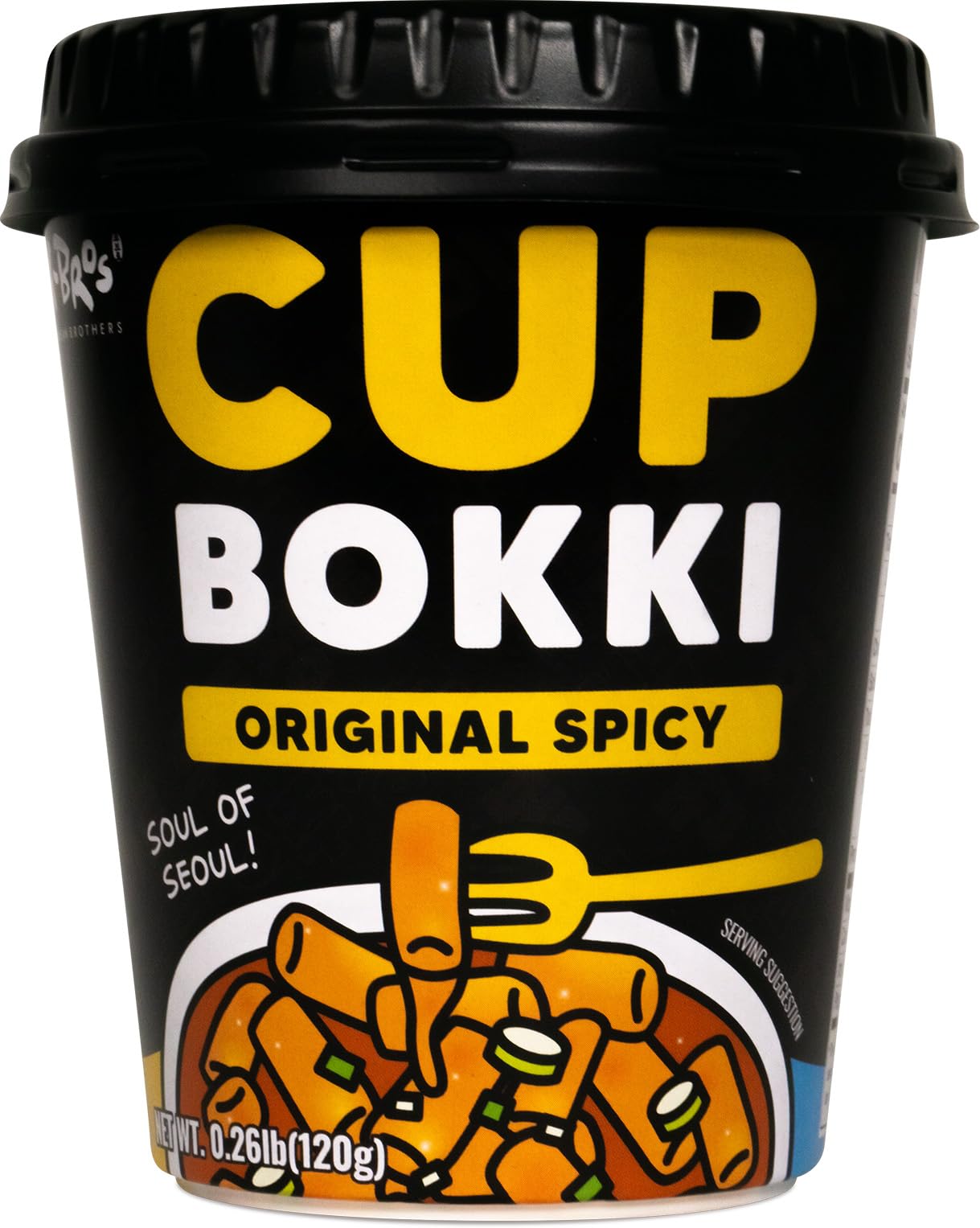 CupBokki Korean Tteokbokki Rice Cakes, Spicy Flavor, 6 Pack - Authentic Spicy Korean Rice Cake Jjajang from the Korean Bros (???
