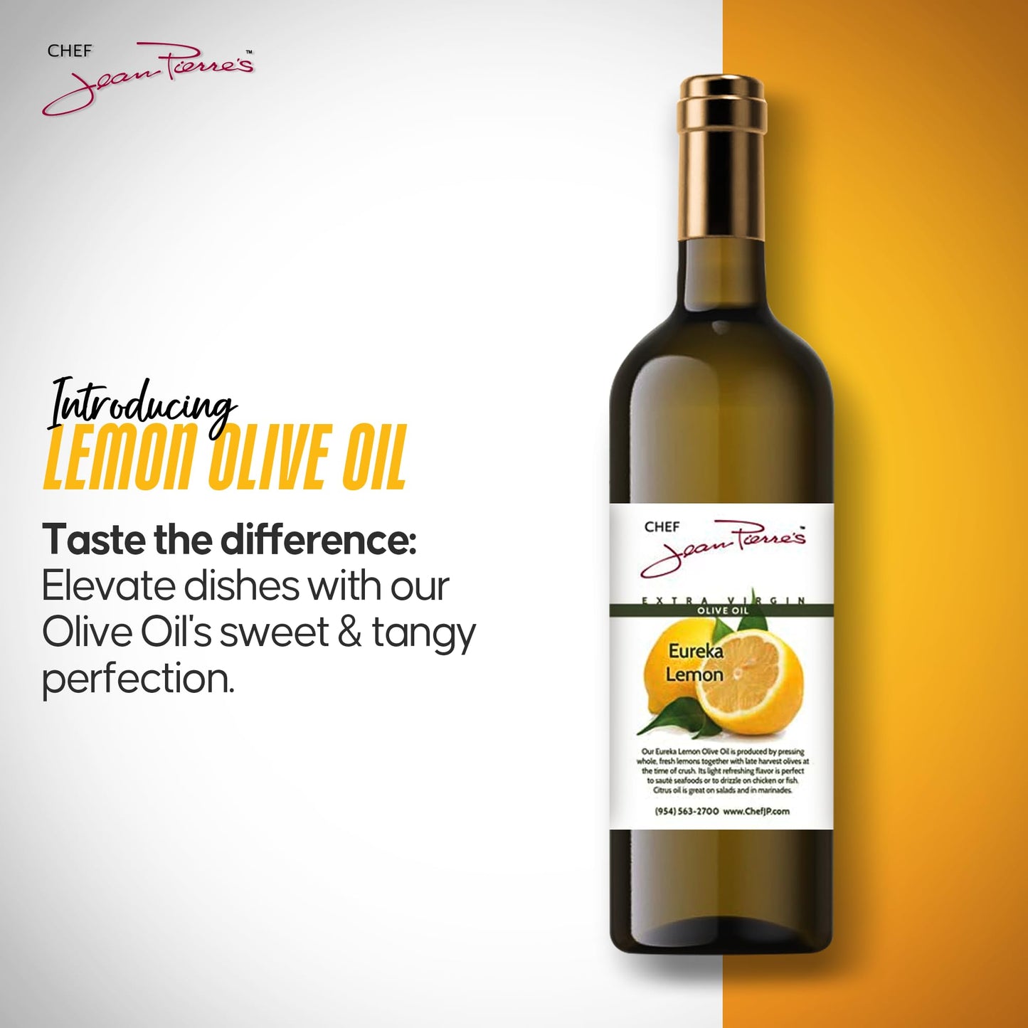 Chef Jean-Pierre 100% Naturally Infused Eureka Lemon Olive Oil (200Ml)