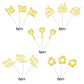Rssta i 30 Pack Cupcake Toppers Glitter Key Housewarming Cake Picks 2.1-2.8x4.6-4.8 inches Design 1 Gold