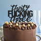 Thirty Three Black Glitter Cake Toppers 33 Years Old 33Rd Birthday Party Decorations Supplies
