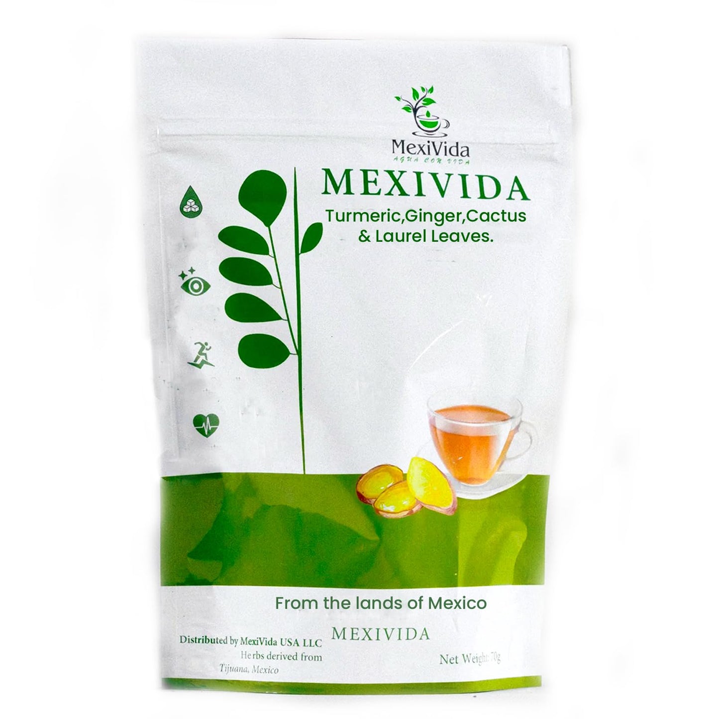 Mexivida Monthly 3Pack Herbal Tea  Supports Blood Pressure & Sugar Balance  All Natural Flavor Blendger Turmeric Tea  Nutrient-Rich Herbal Tea  Energy Blend-Free Wellness Tea