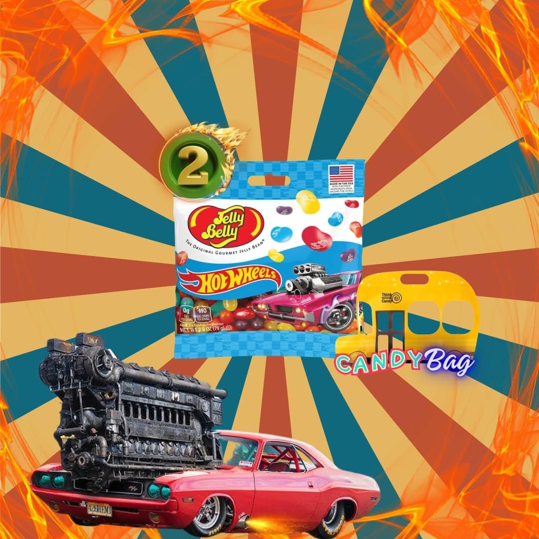 Think Candy Jelly Beans - Pack of 2, New Flavors, Limited Edition, Chewy Candies, 5.197 x 1.613 x 7.28 inches, Individually Bag