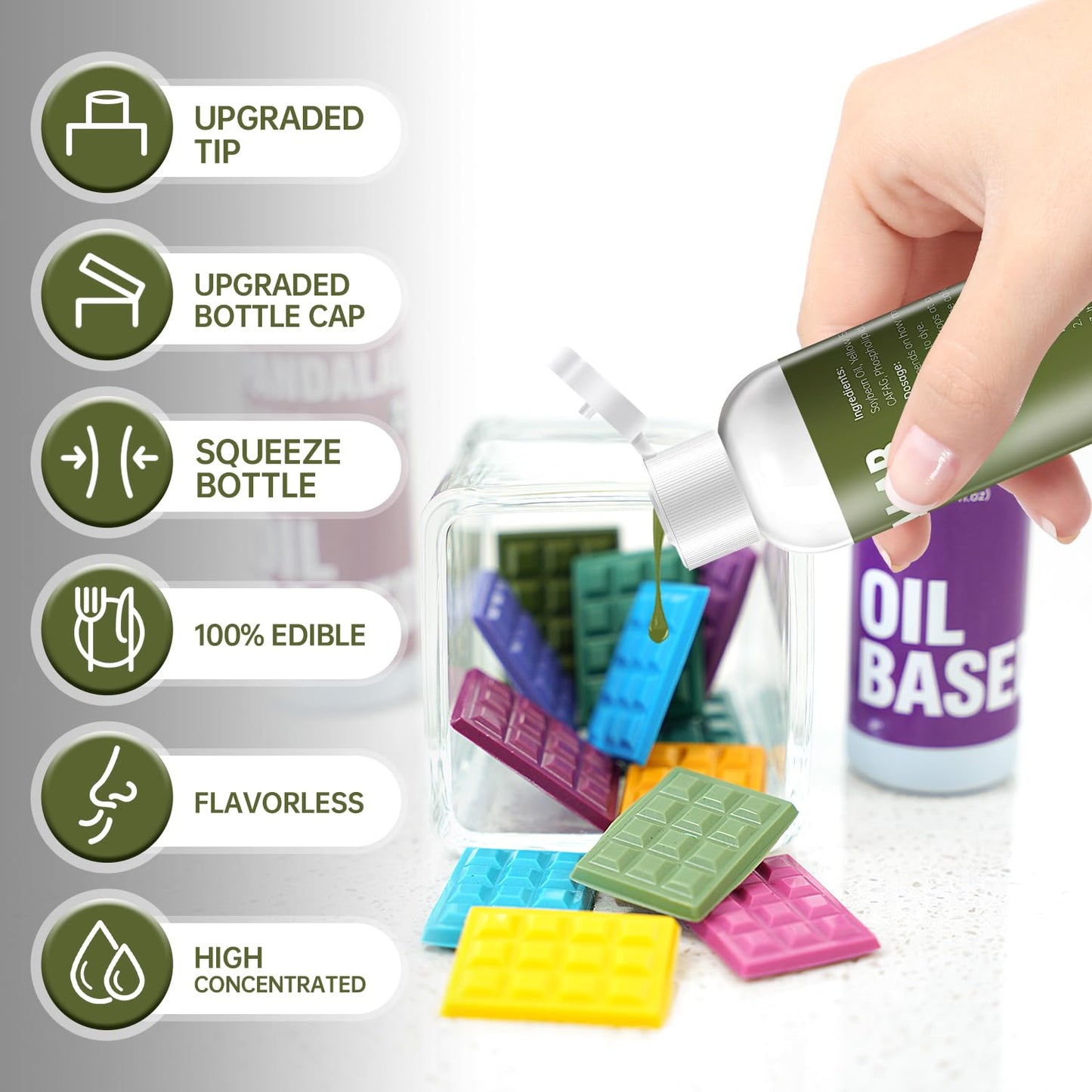 Olive Oil Based Food Coloring For Chocolate, Candy Melts, Donuts, Strawberries, Frosting, Cake, Professional Edible Dye For Baki