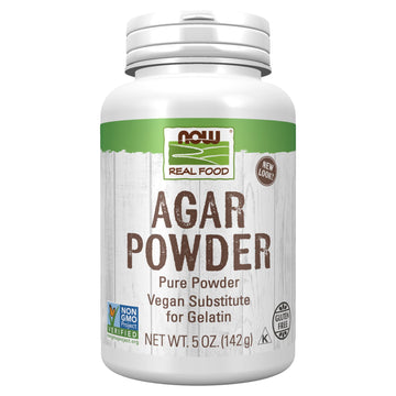 NOW Foods, Agar Pure Powder, Vegetarian Substitute for Gelatin, Gluten-free, Kosher, 5-Ounce