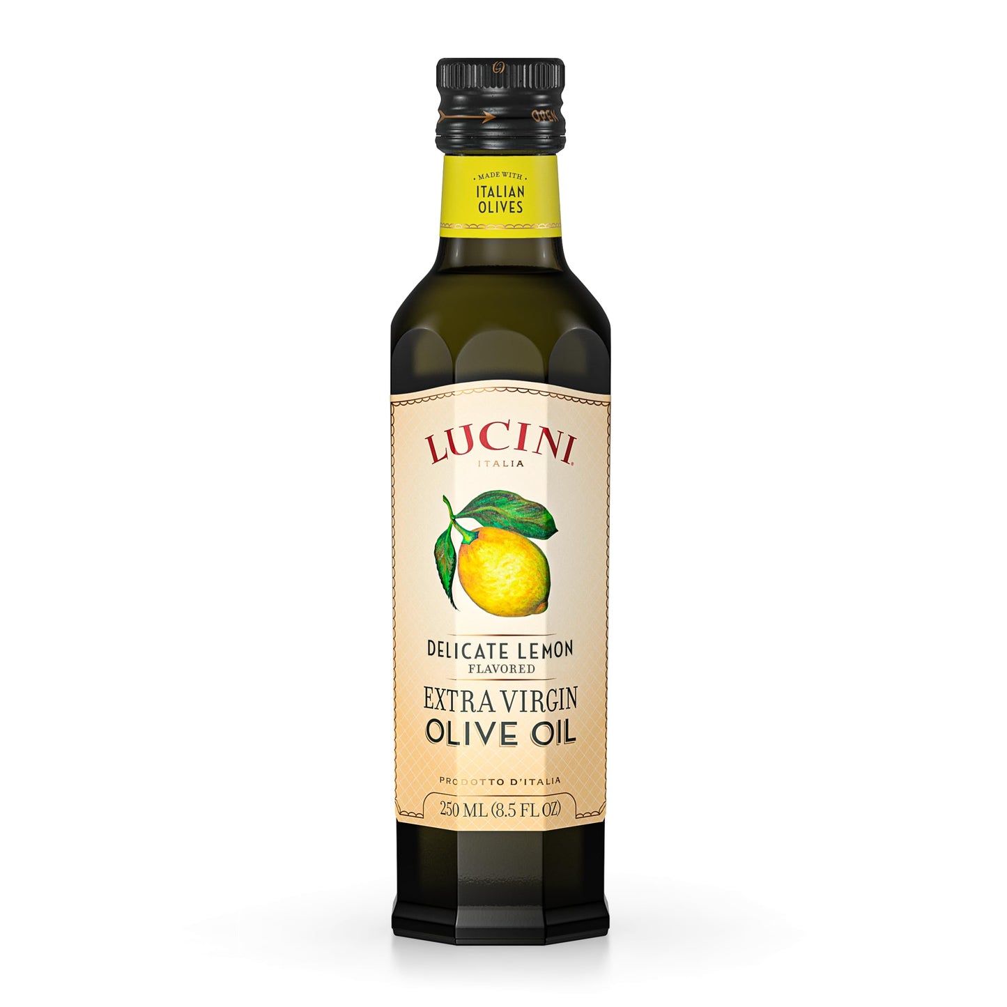 Lucini Italia Extra Virgin Olive Oil with Lemon - Non-GMO, Whole30 Approved, 8.5 Fl Oz