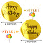 Blulu 20 Pieces Acrylic Cake Toppers Acrylic Mirror Cupcake Disc Acrylic Birthday Cupcake Topper Round Topper Circle Engraved Di