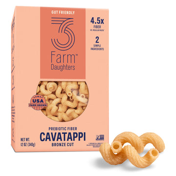 Three Farm Daughters High Fiber Pasta Cavatappi Pack  Low Gi  Non Gmo Cavatappi Pasta Noodles  Low Net Carb  Made In The Usa  12 Oz. (1 Pack)
