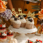 Hengmerry 35 PCS Glitter Diamond Ring Cupcake Toppers, 2.5x3.5, Bamboo, Gold for Bridal Shower Wedding Engagement Party