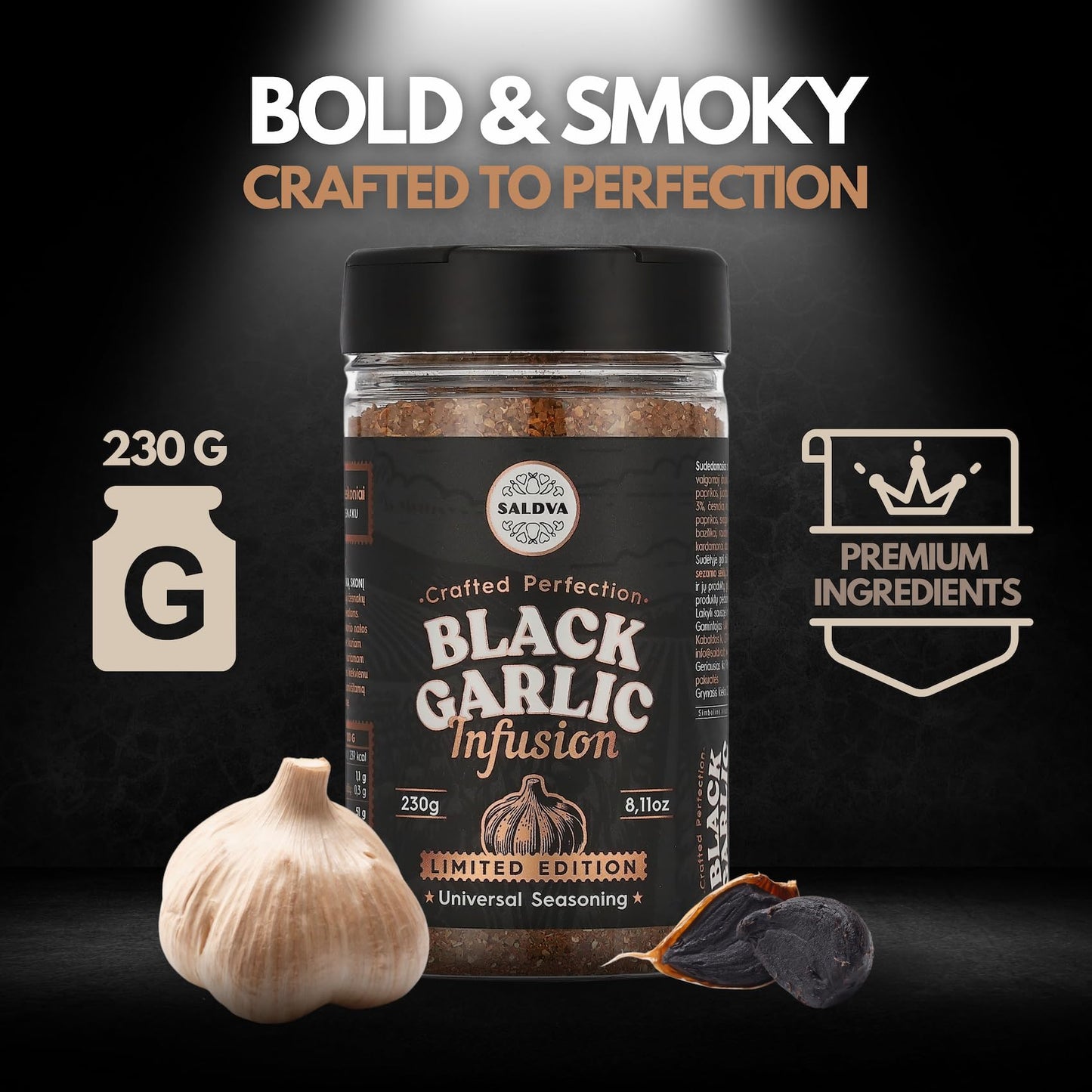Steakhouse Collection Enhanced Seasonings – Black Garlic, Truffle, Steak King & Spg Bbq Rubs | Pack Of 4 | Gourmet Grill Gift | 100% Natural Flavor Boost
