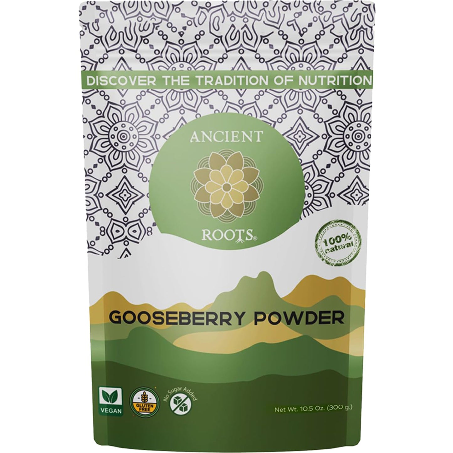 Ancient Roots Gooseberry Powder - 100% Pure, Non-GMO, Gluten-Free, 10.5 oz Resealable Bag