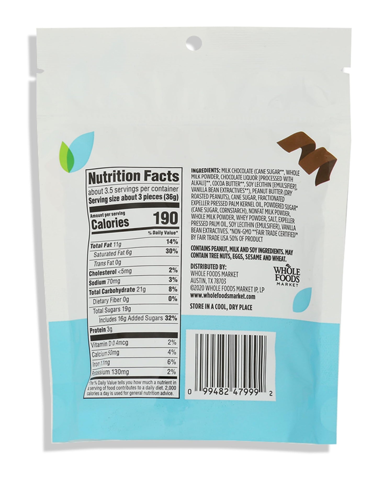 365 by Whole Foods Market Mini Milk Chocolate Peanut Butter Cups, 4.7 Ounce Pack