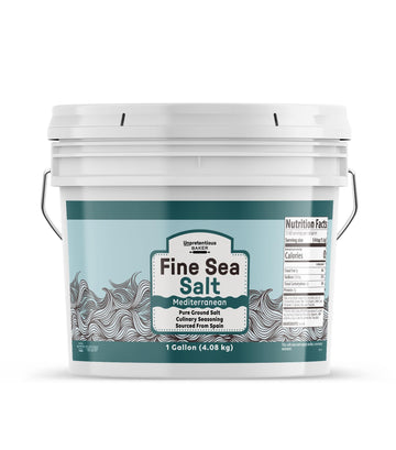 Unpretentious Fine Sea Salt (1 Gallon), Pure Evaporated Mediterranean Sea Salt