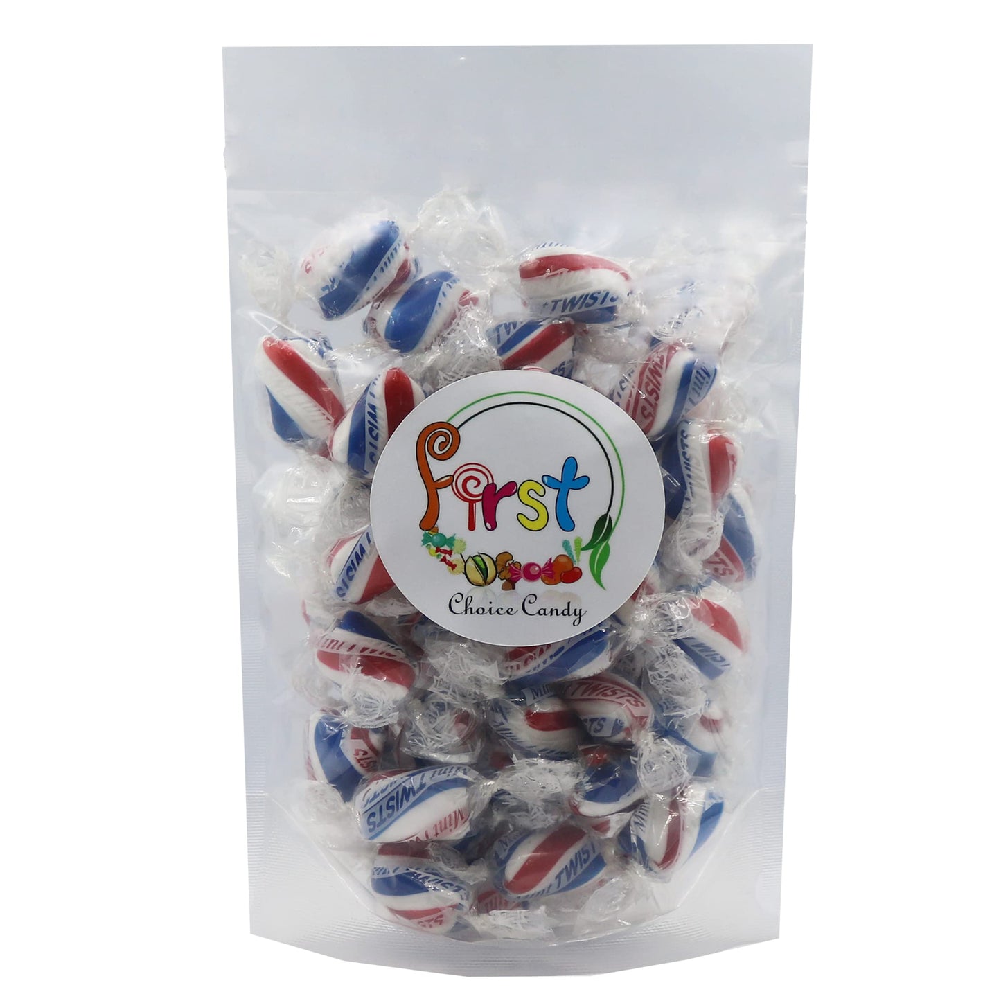 FirstChoiceCandy Hard Candy Twists, Individually Wrapped, Mint Flavor, 2 Pound
