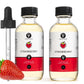 Dolce Flav Strawberry Extract - Oil-Soluble, Sugar-Free, Concentrated Berry Flavor, 2 Ounce, Includes Measured Dropper, Pack of 2