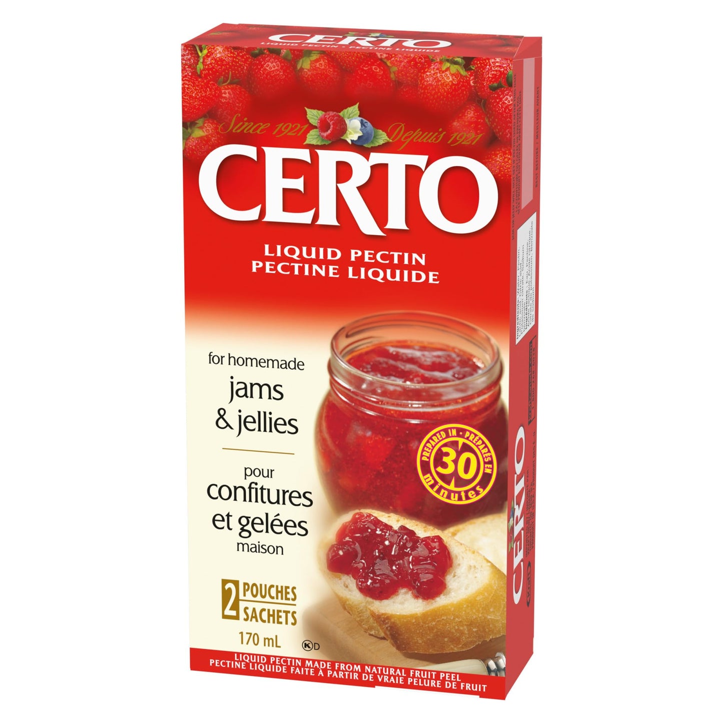 CERTO Pectin Liquid, 2 Pack, 170ml (2.89 Fl Oz) - Food Preserving Aid