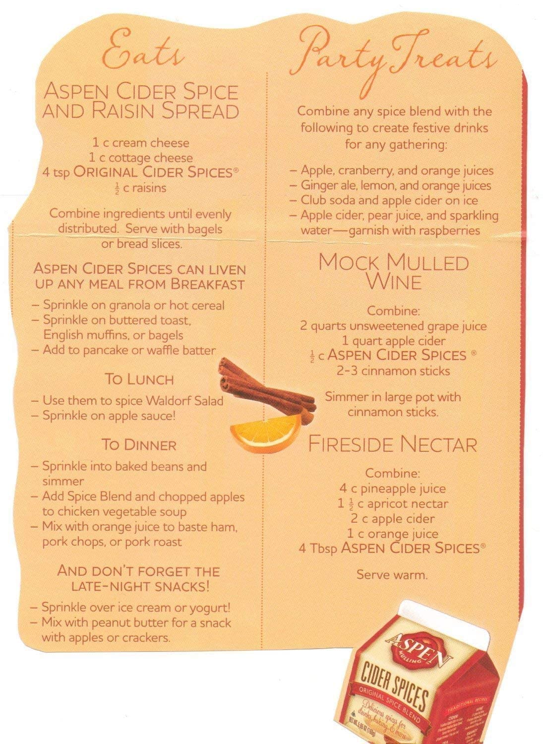 Aspen Mulling Spices Holiday Mulling Spice Mix, Cinnamon Nutmeg Clove, 5.65 oz (Pack of 4)