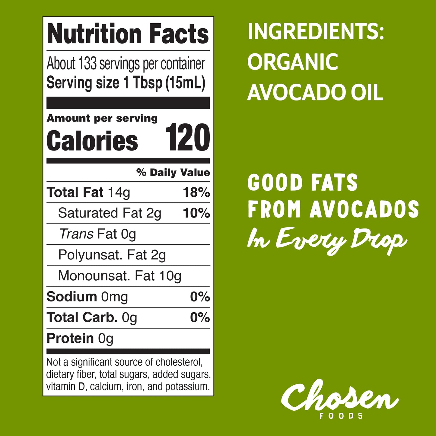 Chosen Foods 100% Pure Organic Avocado Oil 2lt + Recipe eBook Bundle