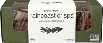Raincoast Crisps Leslie Stowe, Rosemary Raisin Pecan Crackers, 5.3 Ounces