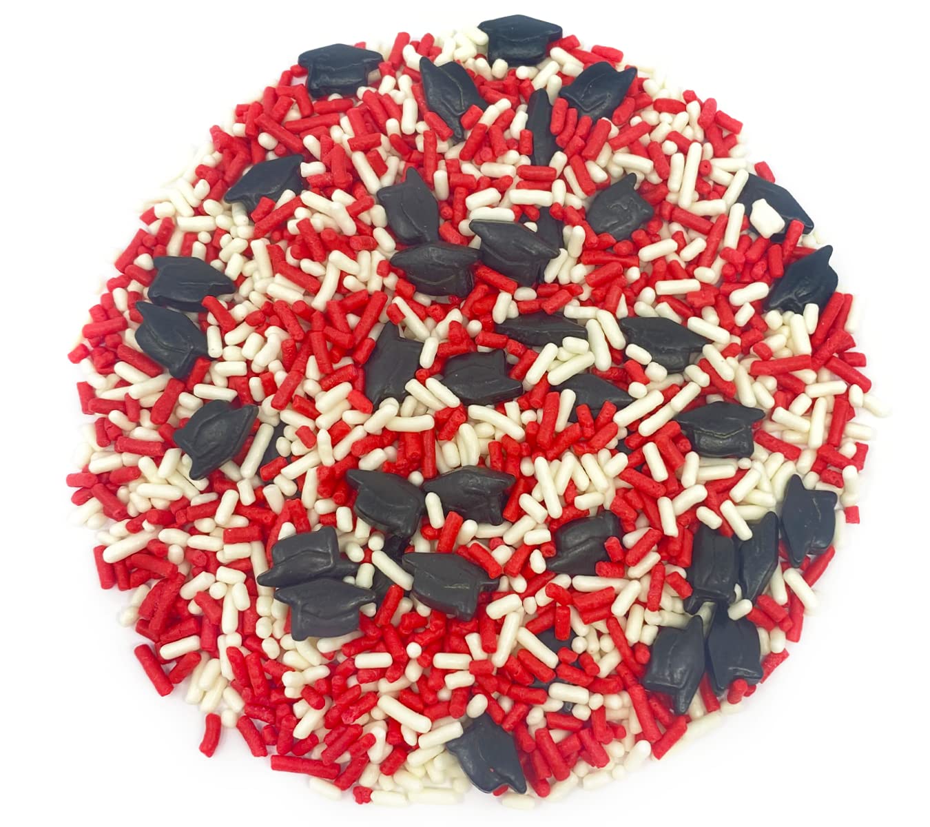 Mystic Sprinkles Graduation Day Sprinkles Mixes (Graduation Day! Red & White Sprinkle Mix 3.8Oz)