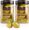 Tuscanini Premium Italian Cerignola Whole Green Jumbo Olives, 10.9Oz (2 Pack) | Mild & Smooth Flavor | Imported From Italy | Kos