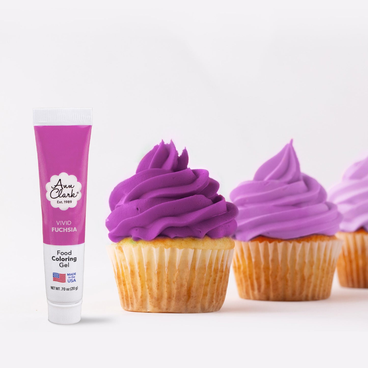 Ann Clark Vivid Fuchsia Food Coloring Gel .70 Oz. Professional Grade Made In Usa