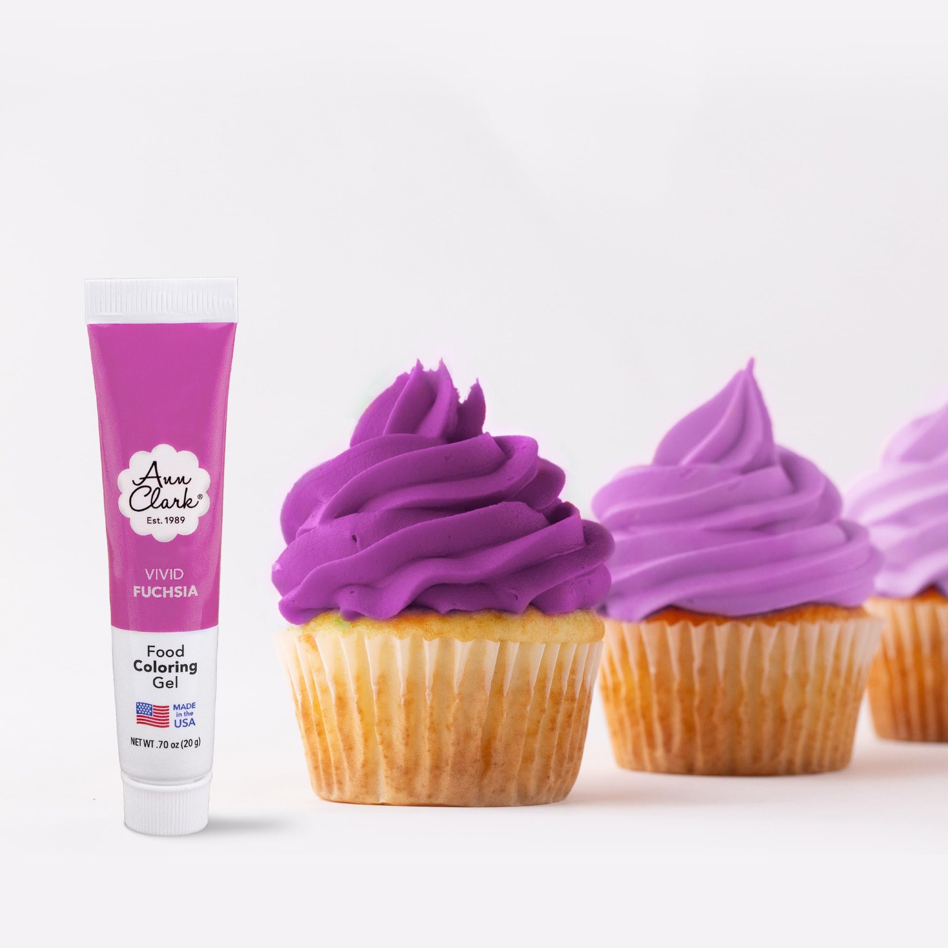 Ann Clark Vivid Fuchsia Food Coloring Gel .70 Oz. Professional Grade Made In Usa