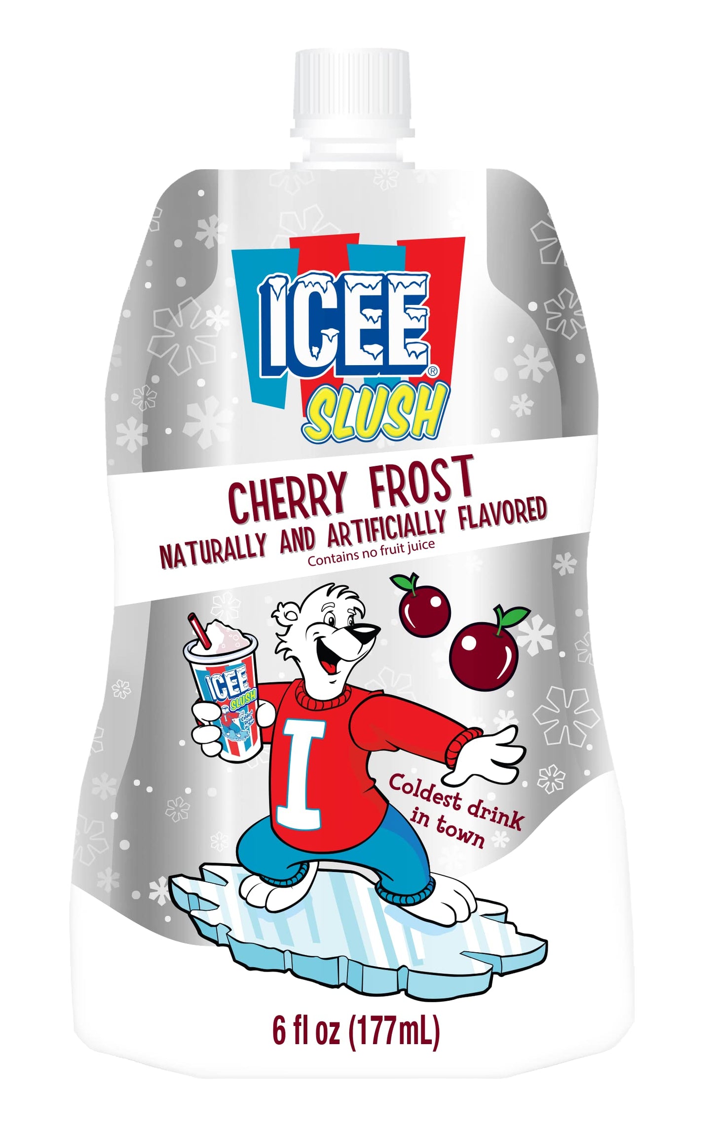Icee Slush Cherry Frost Frozen Fruit Juice 6 Fl Oz Pouches - Just Freeze & Squeeze For Instant Slushy Maker, Great For Birthday