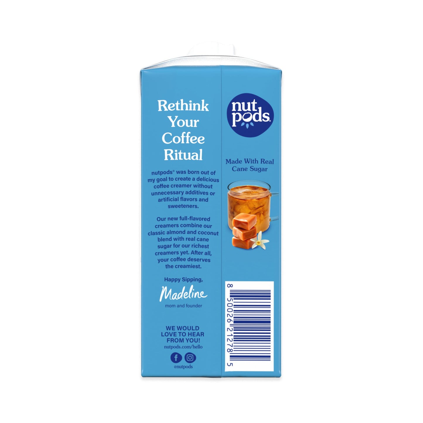 Nutpods Vanilla Caramel Non Dairy Coffee Creamer, Sweetened With Organic Cane Sugar, Made From Almonds And Coconuts, Gluten Free