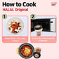 Yopokki Halal Tteokbokki Cup (Original, 2-Pack) - Microwaveable Korean Rice Cake with Mild & Savory Sauce - Quick, Easy, and Hal