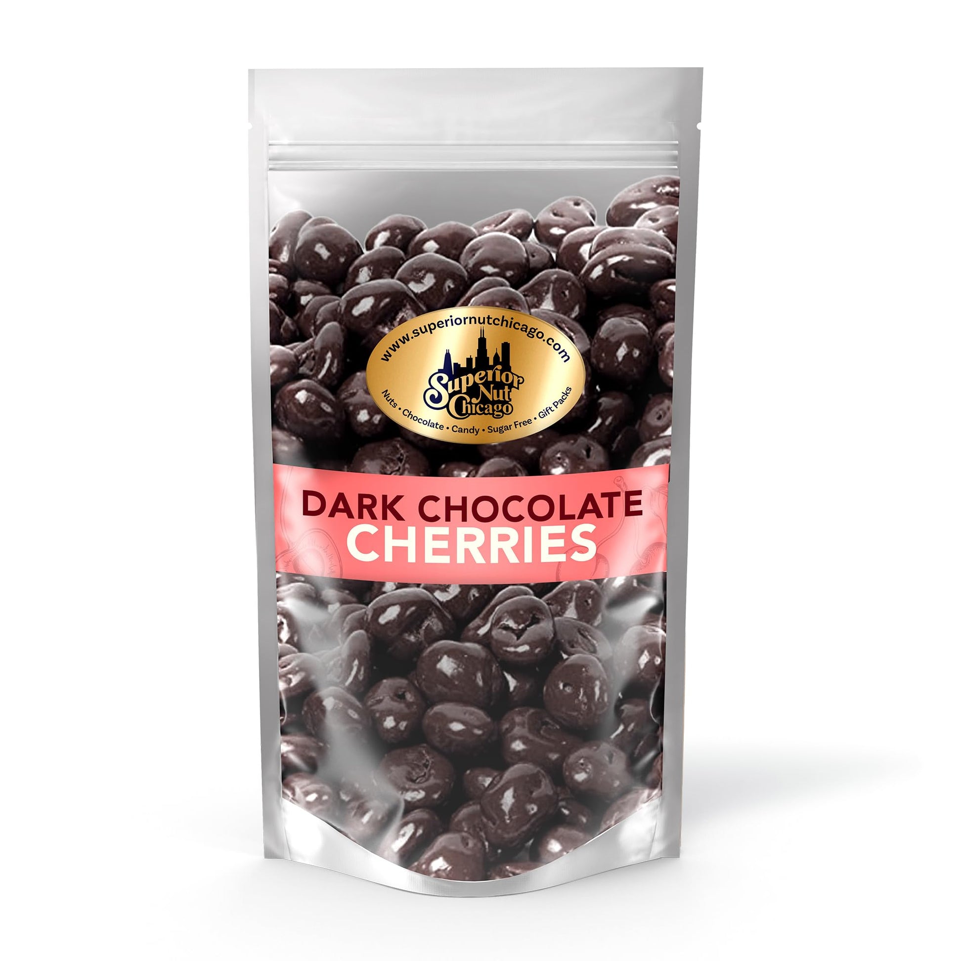 Superior Nut Chicago 64% Rich Dark Chocolate Covered Cherries - Sweet & Decadent - Natural Vitamin C, Fiber, & Potassium Source 