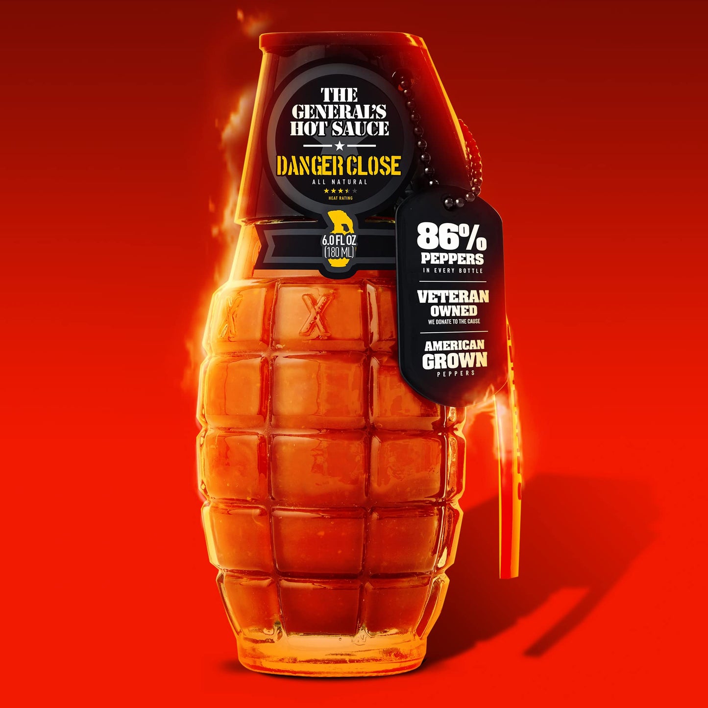 The General'S Hot Sauce Heat Seeker: Three 6 Oz Bottles Of Gourmet Hot Sauce Made With American-Grown Cayenne And Habanero Peppe