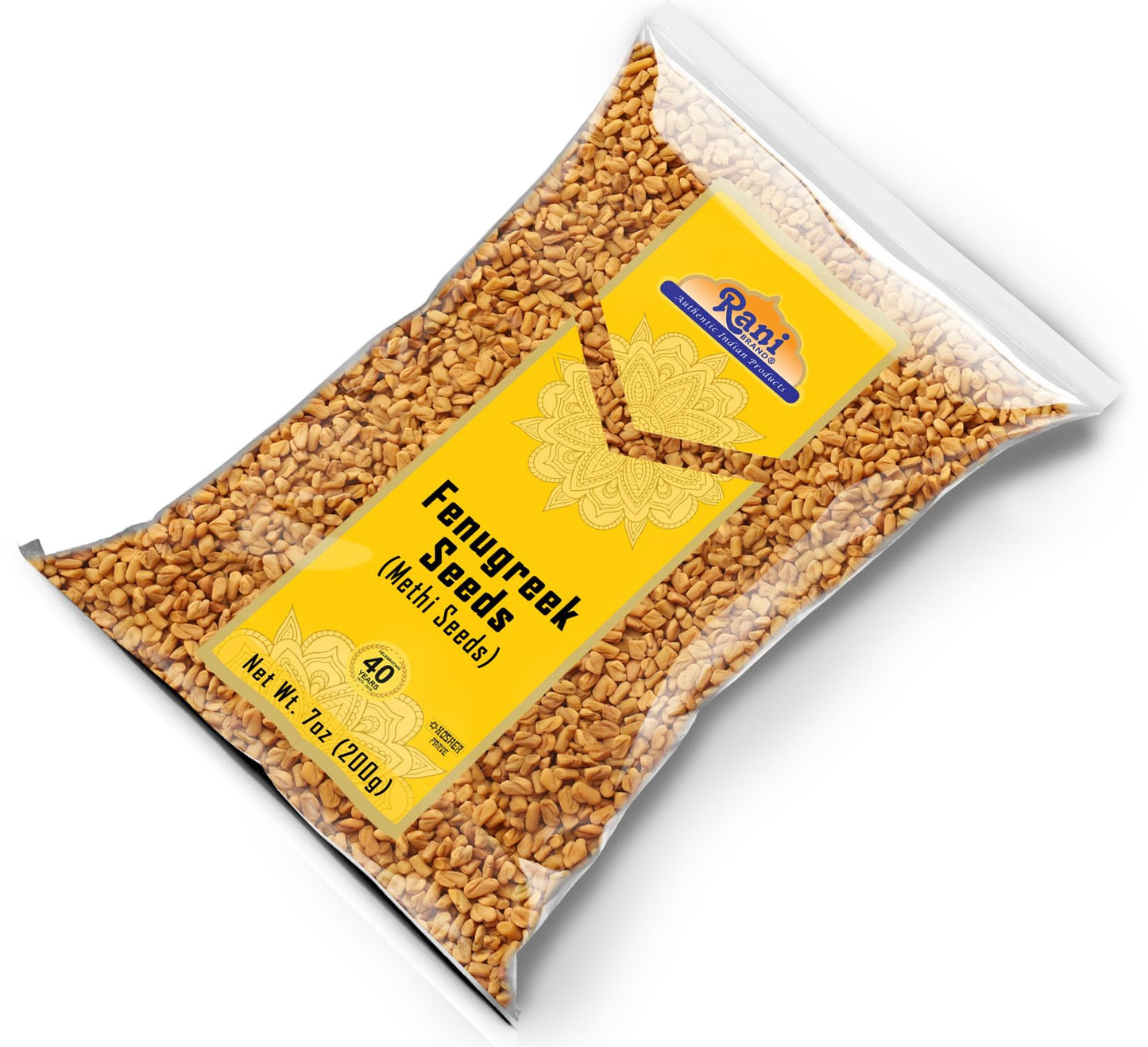 Rani Fenugreek (Methi) Seeds Whole 7oz (200g) Trigonella foenum graecum ~ All Natural | Vegan | Gluten Friendly | Non-GMO | Kosher | Indian Origin  used in cooking & Ayurvedic spice