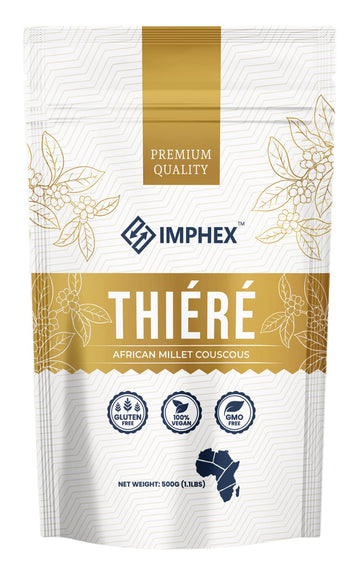 Imphex Thiere | African Millet Couscous For Dinner | 500G (1.1 Pound) | Vegan | Gluten Free | Non Gmo