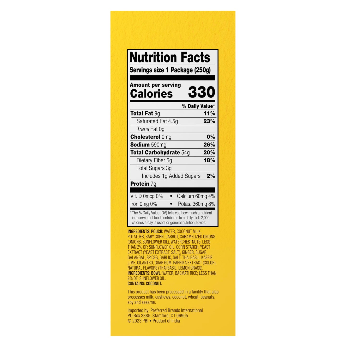 Tasty Bite Thai Style Curry & Rice Bowl, 8.8 Ounce, Pack of 6, Ready to Eat Microwaveable, Vegetarian, Gluten Free