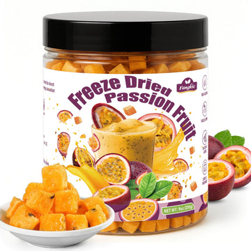 Fangkic Freeze Dried Passion Fruit, 100% Natural, No Sugar, 9 oz, Small
