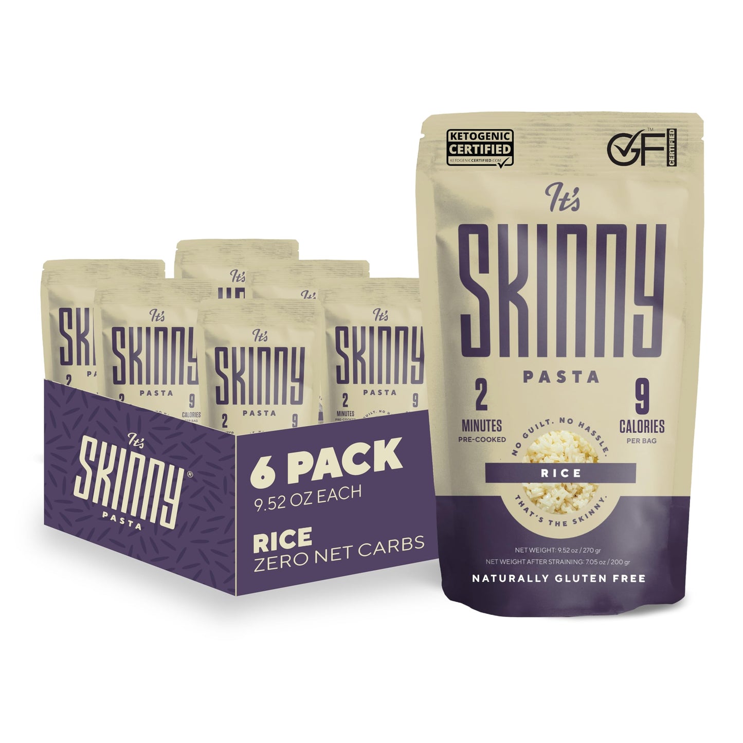 Its Skinny Orzo - Rice Shaped Pasta, High Fiber & Gluten Free, Low Calorie Low Carb Vegan Pasta - Pre-Cooked Konjac Shirataki Ri