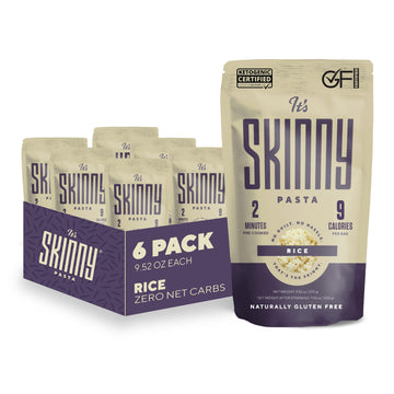 Its Skinny Orzo - Rice Shaped Pasta, High Fiber & Gluten Free, Low Calorie Low Carb Vegan Pasta - Pre-Cooked Konjac Shirataki Ri